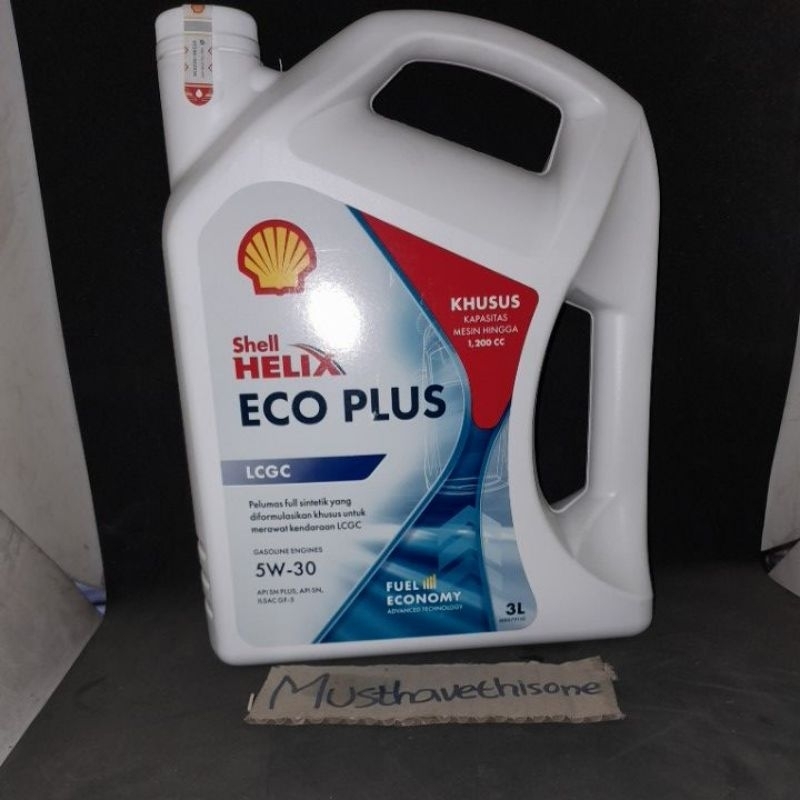 Jual oli shell helix ecoplus 5w30 3liter 5w30 lcgc calya sigra agya ...