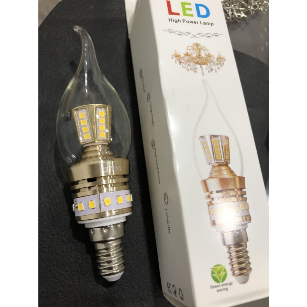 Jual Lampu bohlam led api candle chandelier lilin e14 ulir 8 watt ...