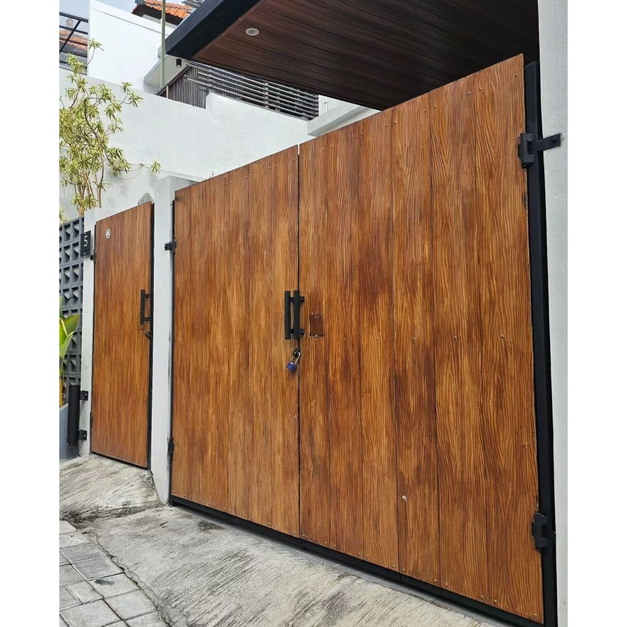 Jual pagar kayu model GRC minimalis anti karat | Shopee Indonesia