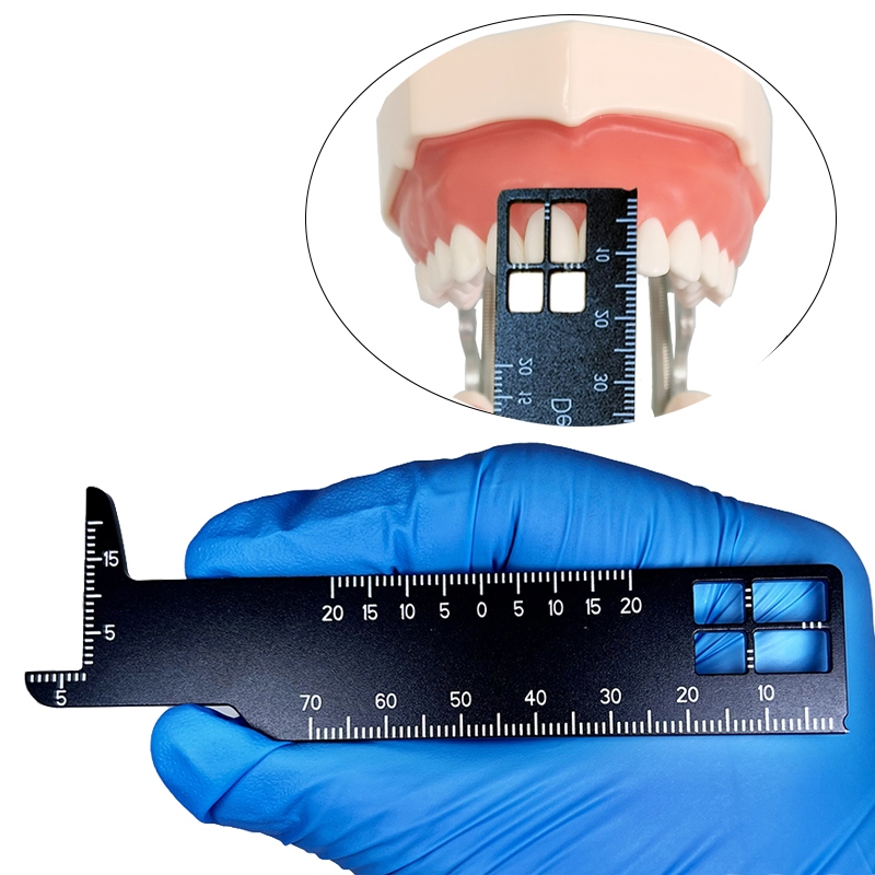 Jual Dental Precision Measuring Ruler Tooth Gap Photography Medical ...