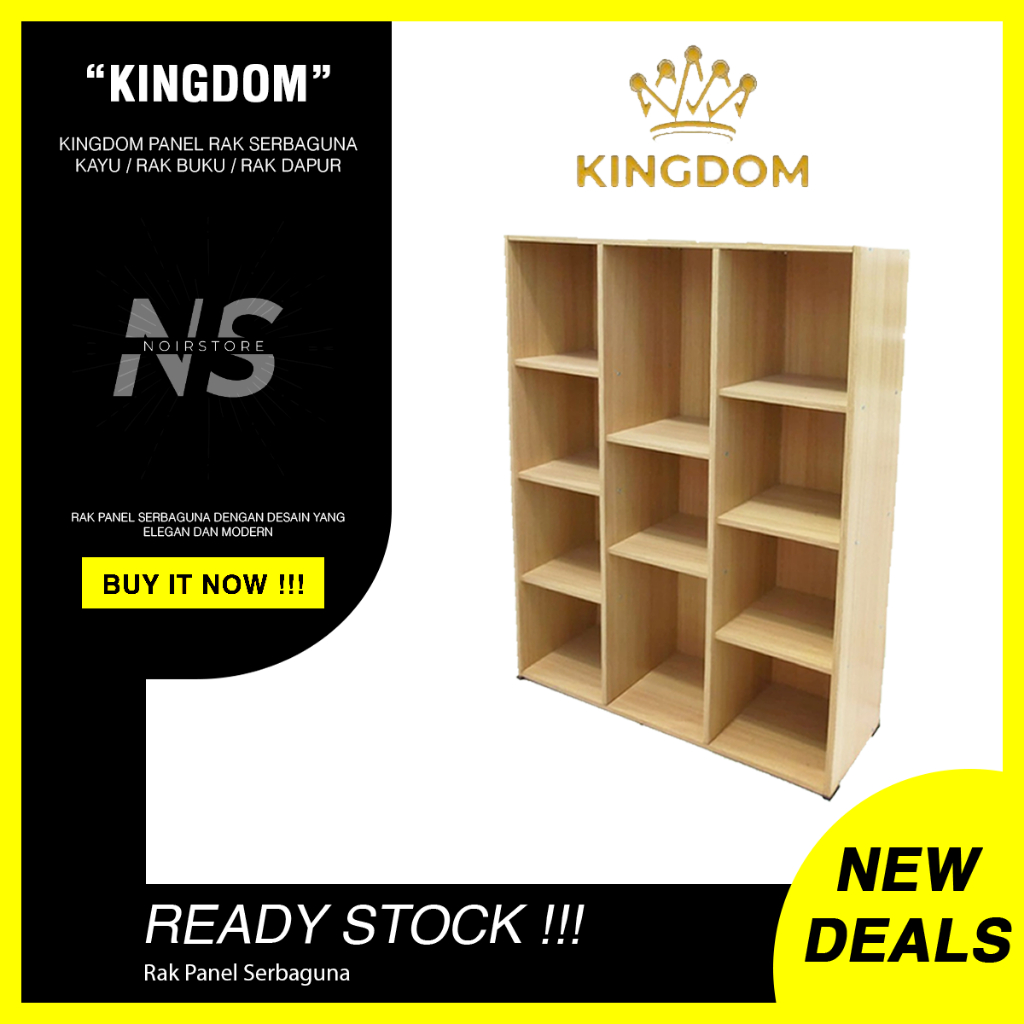 Jual [READY STOCK] KINGDOM PANEL RAK SERBAGUNA KAYU / RAK BUKU / RAK ...