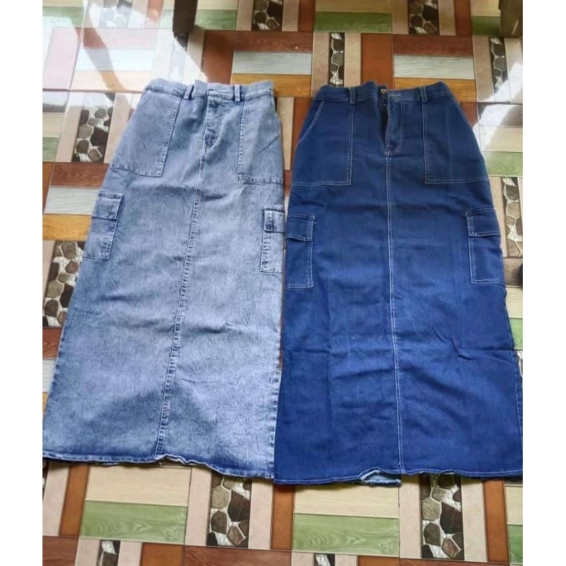 Jual Rok span cargo jeans sampe bb 60 kg | Shopee Indonesia