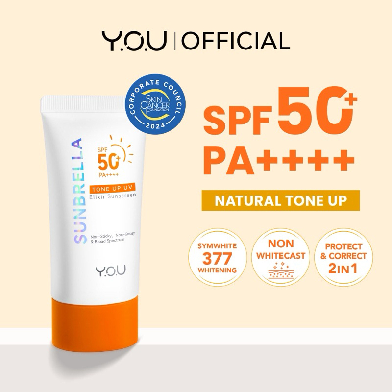 Jual YOU Sunbrella Tone Up UV Elixir Sunscreen SPF 50+ PA++++ Tabir ...