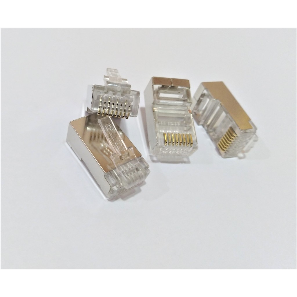 Jual Plug RJ45 CAT6 mmp Body Besi Isi 50 pcs pin rj 45 cat 6 untuk ...