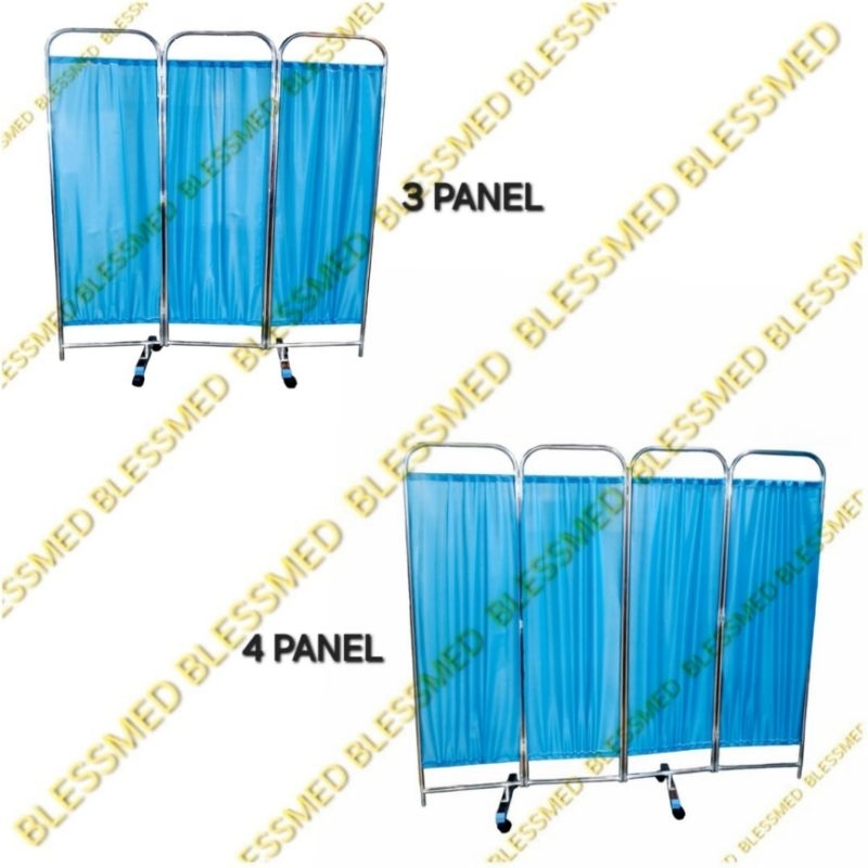 Jual Bed Screen Stainless 3/4 Panel + Kain + Roda/Sekat Ruangan Klinik ...