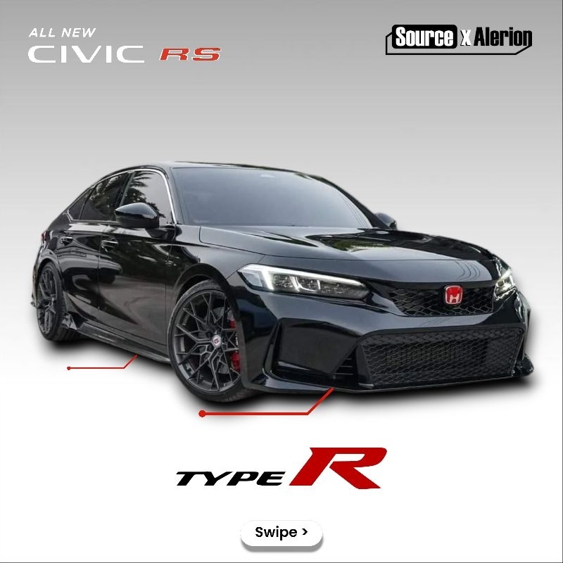 Jual BEMPER WIDE BODY 1:1 TYPE R FL5 FOR NEW CIVIC RS 2022 - NOW ...