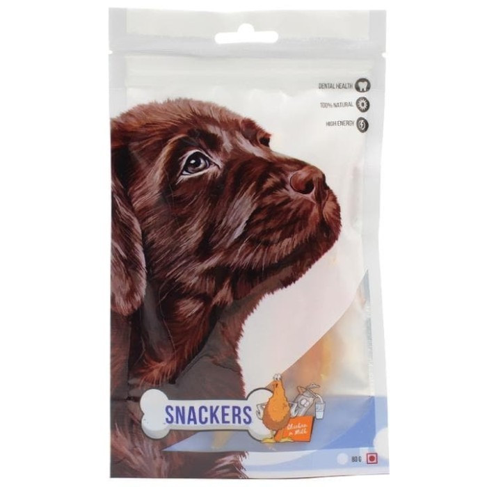 Jual Snackers - Chicken Wraps Milky Twist 15cm - Snack Dog | Shopee ...