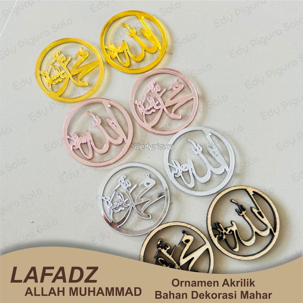 Jual Allah Muhammad Cutting Akrilik Bulat | Shopee Indonesia