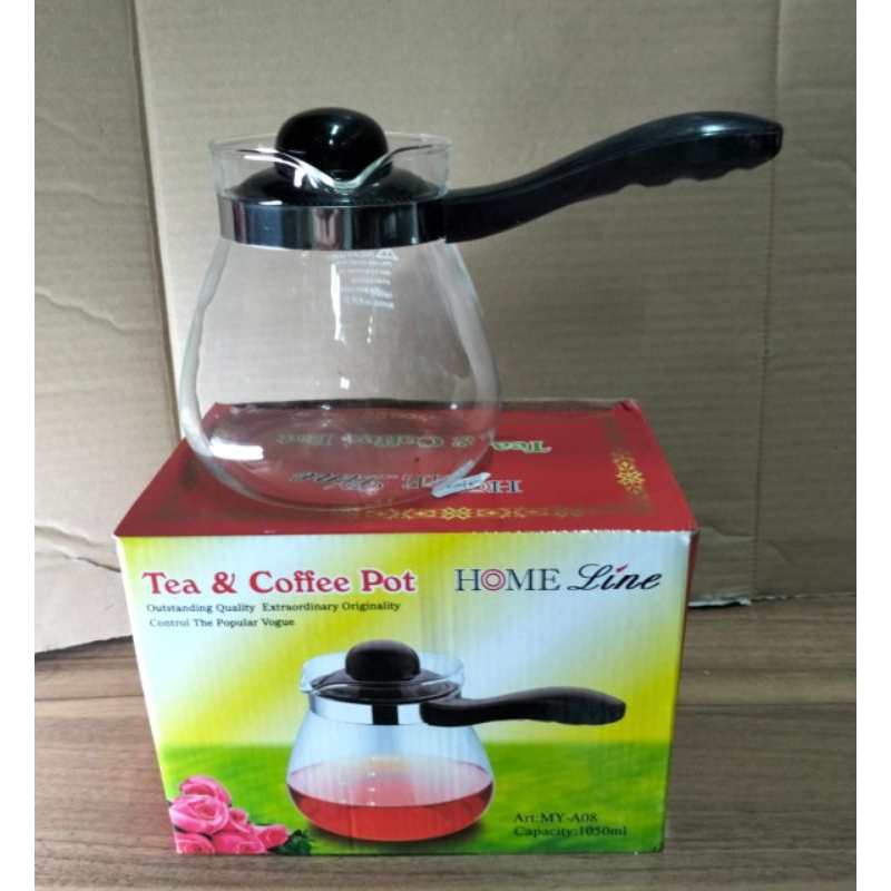 Jual HomeLine Tea And Coffee Pot / Teko Pitcher Kaca Borosilicate Kopi ...