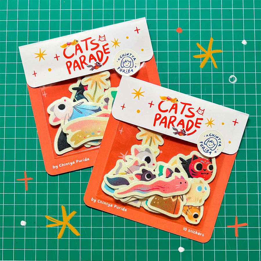 Jual Cats Parade Sticker Set (10 Stickers/set) | Shopee Indonesia