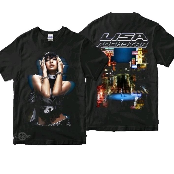 Jual Kaos kpop LALISA ROCKSTAR kaos metallisa band korea lisa oversize ...
