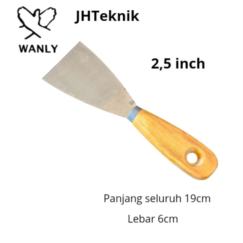 Jual Kapi Cat gagang kayu 2,5 inch/Skrap gagang kayu 2 1/2