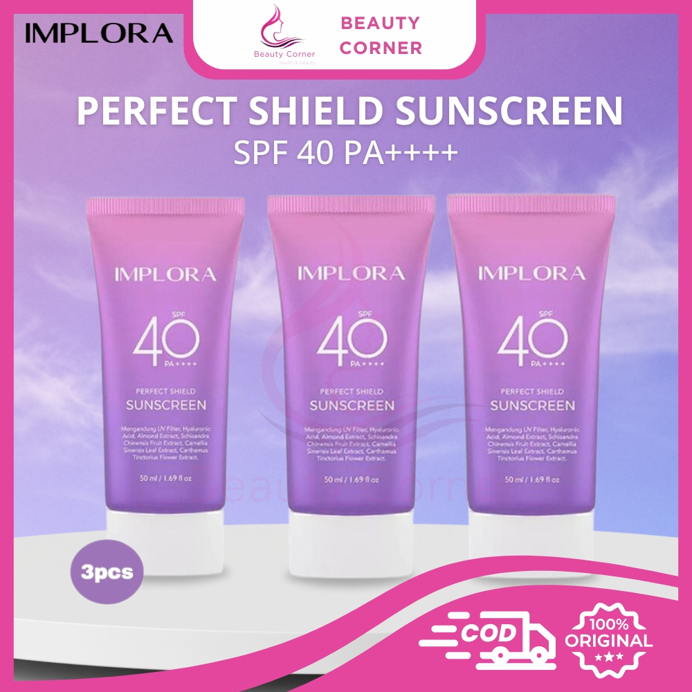 Jual [3PCS] Implora Perfect Shield Sunscreen SPF 40 PA++++ | Shopee ...