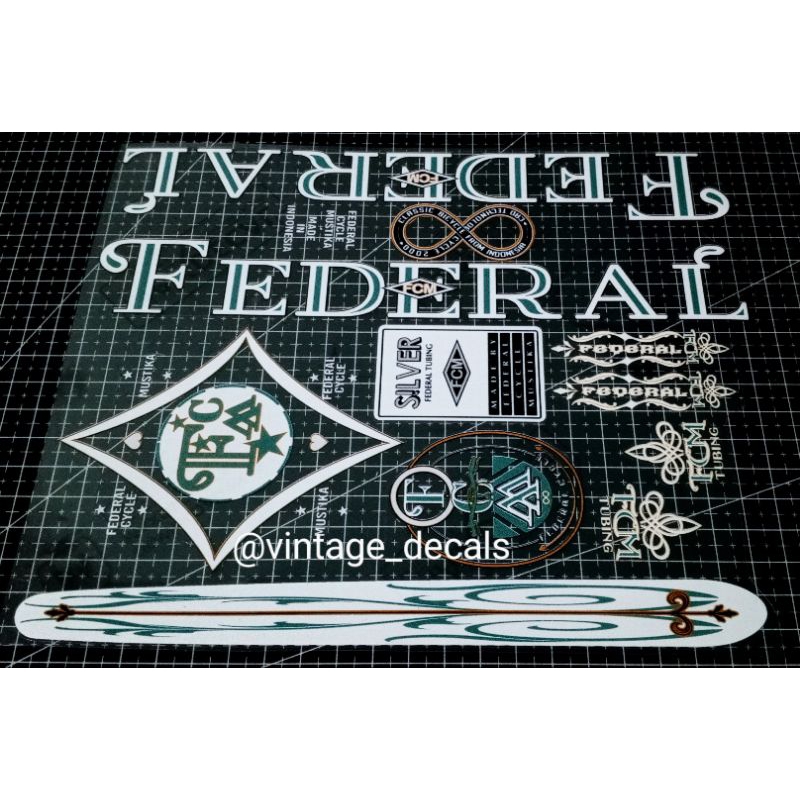 Autocollant Vélo FEDERAL Ver1 - Sticker Bicycle Vinyle Résistant