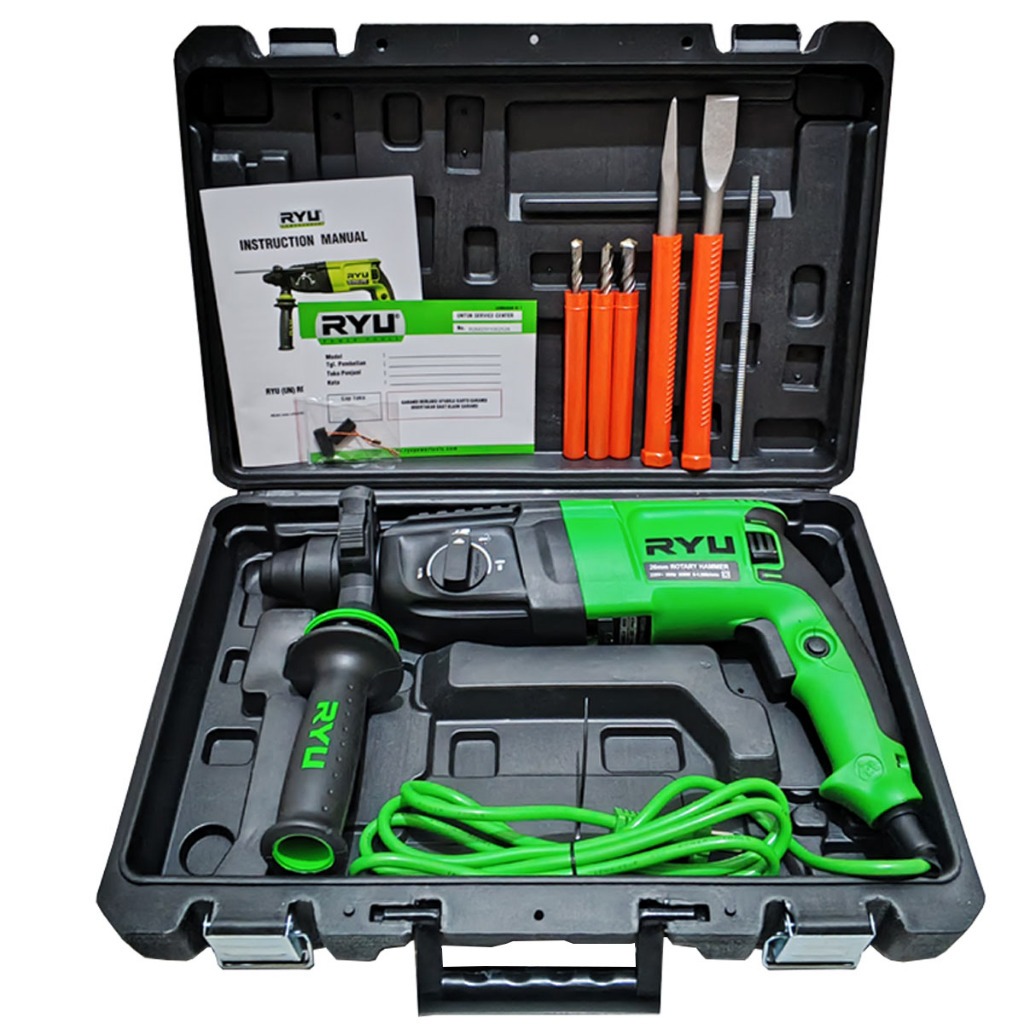 Jual RYU Rotary Demolition Hammer Drill RRH 26 mm / Mesin Bor Bobok ...