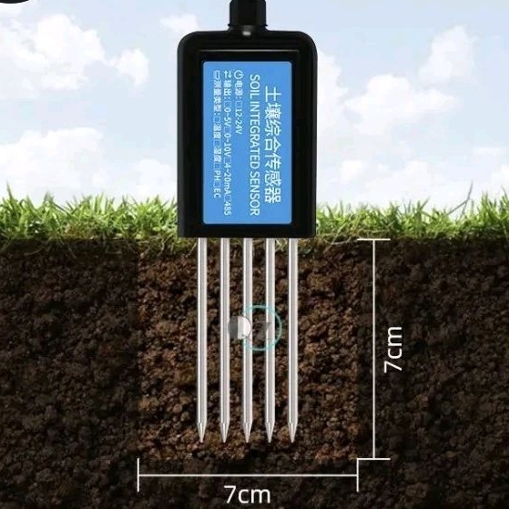 Jual RS485 Soil NPK PH EC Temp humidity Sensor tester 7 in 1 soil ...