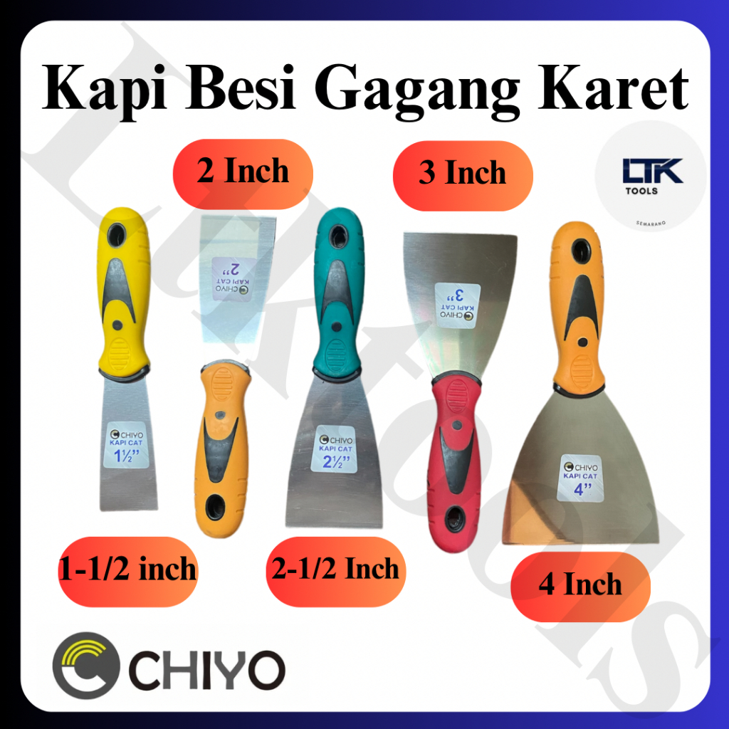 Jual Kapi Besi Gagang Karet/ scraper Karet/ Kapi Plat [Merek Chiyo ...