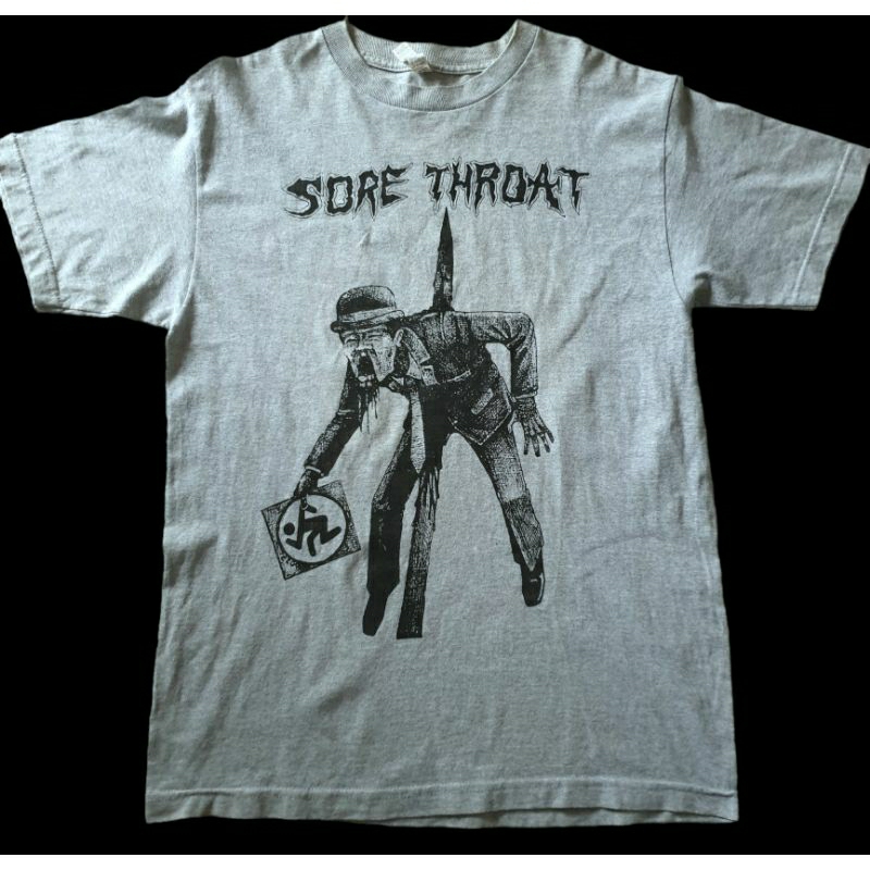 Kaos Band SORE THROAT Shirt hardcore punk RARE Siege Deep Wound Crass Metal