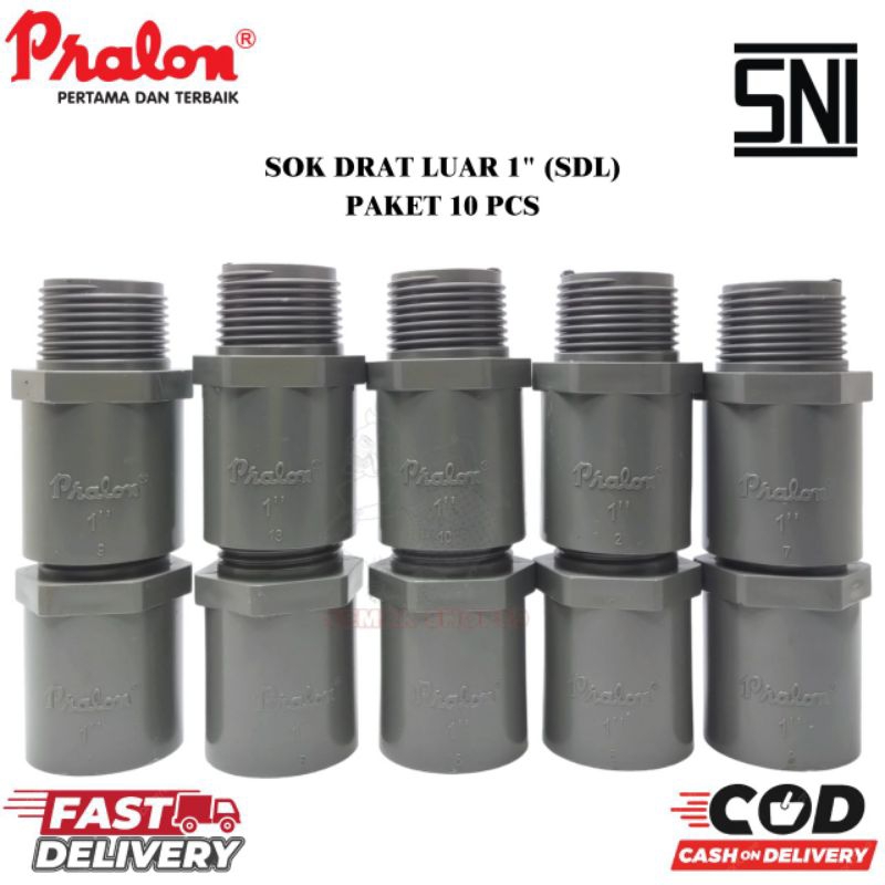 Jual ( 10 PCS )SOK DRAT LUAR (SDL)1' INCHI AW MEREK PRALON/VALVE SOCKET ...