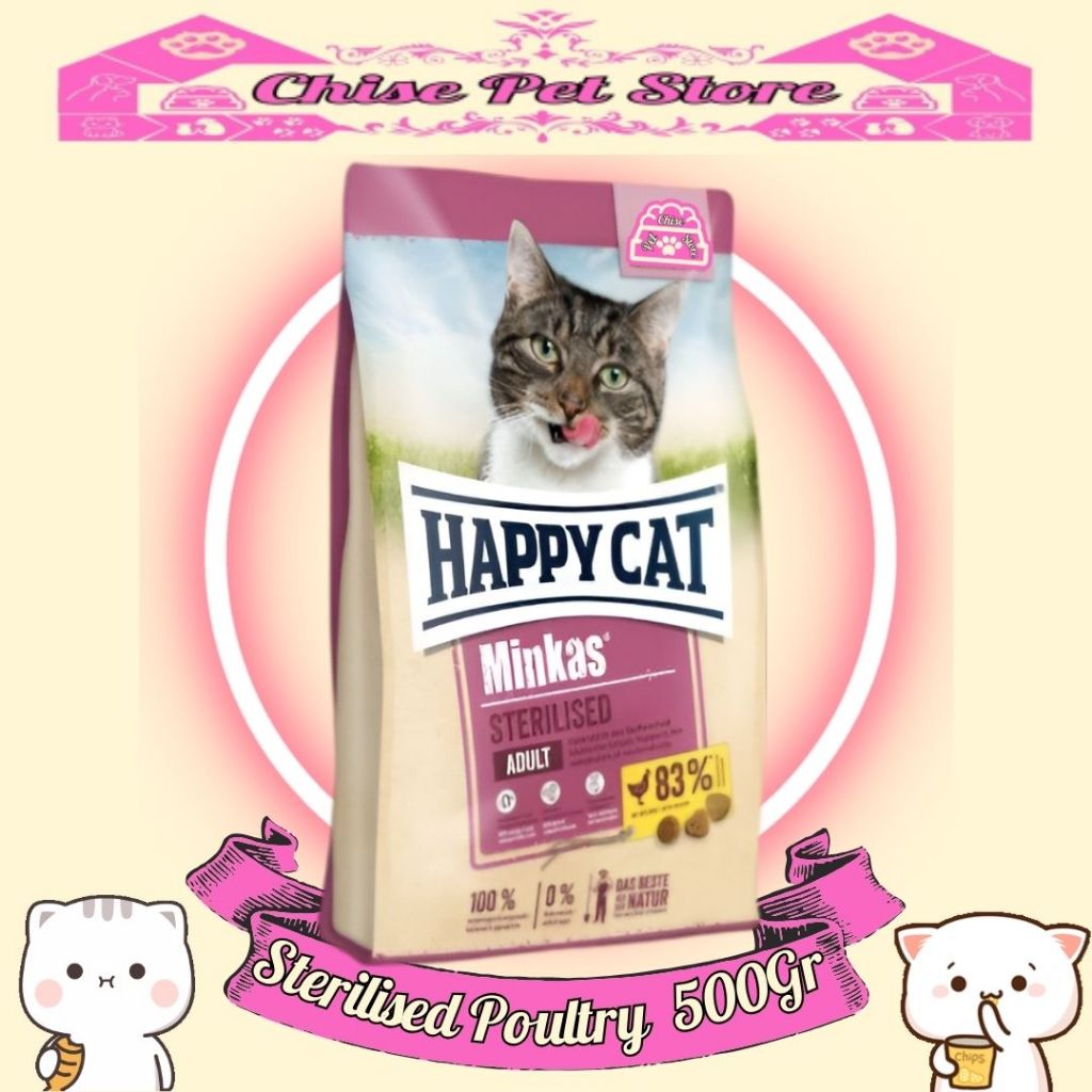 Jual Makanan Kucing Happy Cat Minkas Sterilised 500Gr | Shopee Indonesia