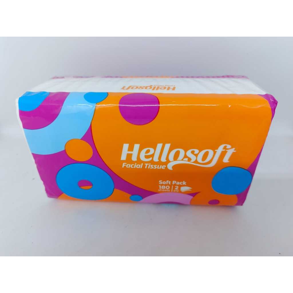 Jual Tissue Facial HELLOSOFT 180 sheets 2 ply Tisu wajah serat alami ...