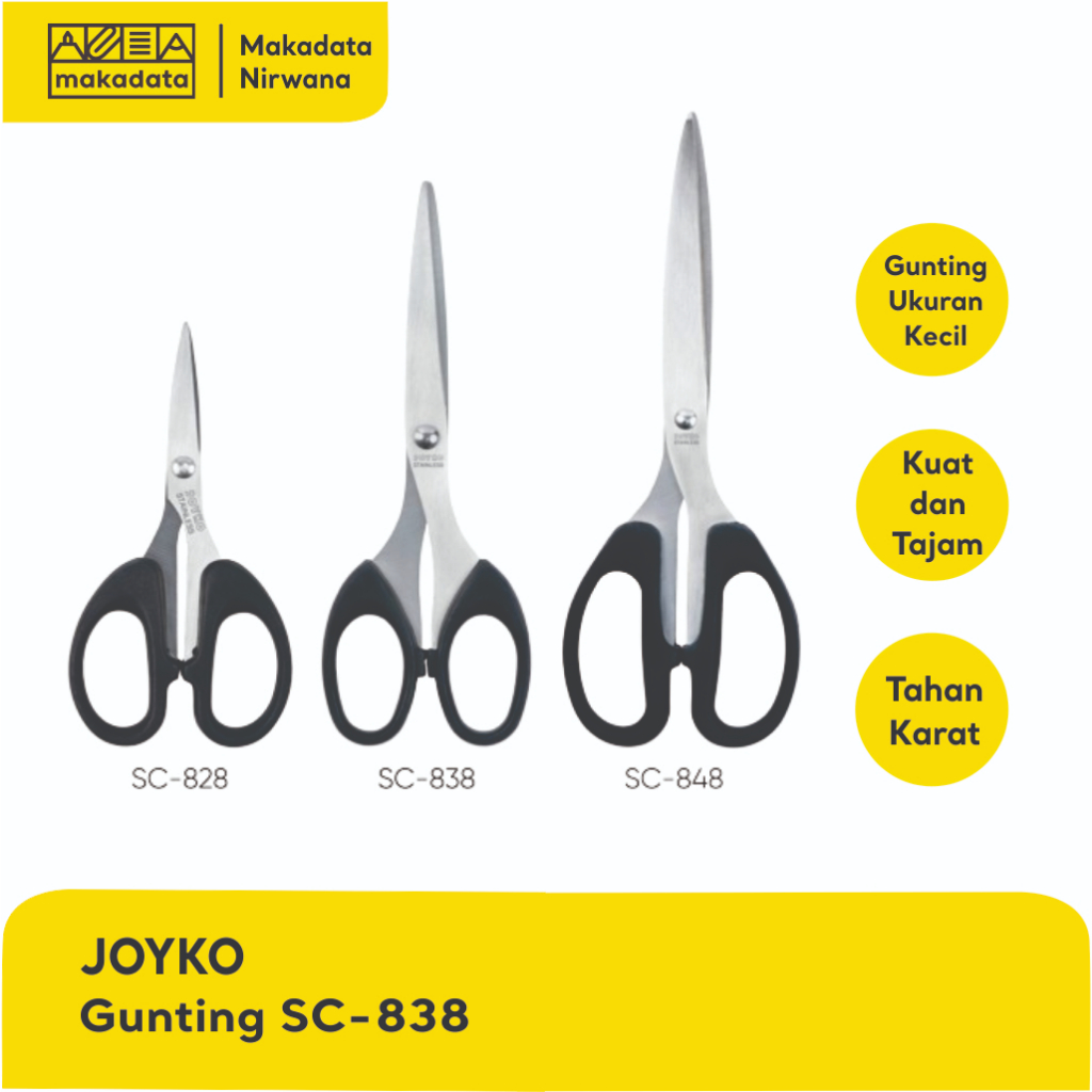 Jual JOYKO SCISSORS/GUNTING SC-838 (1 PCS) | Shopee Indonesia