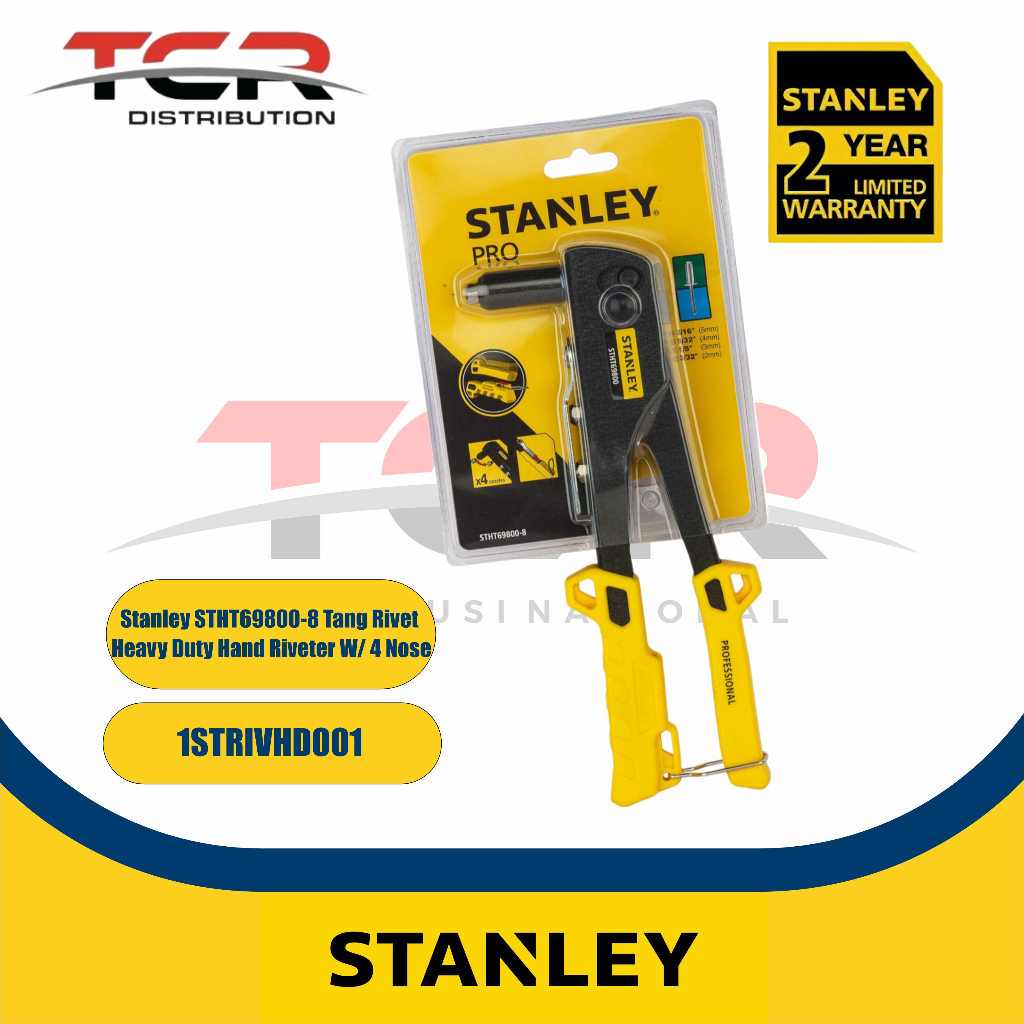 Jual Stanley STHT69800-8 Tang Rivet Heavy Duty Hand Riveter W/ 4 Nose ...