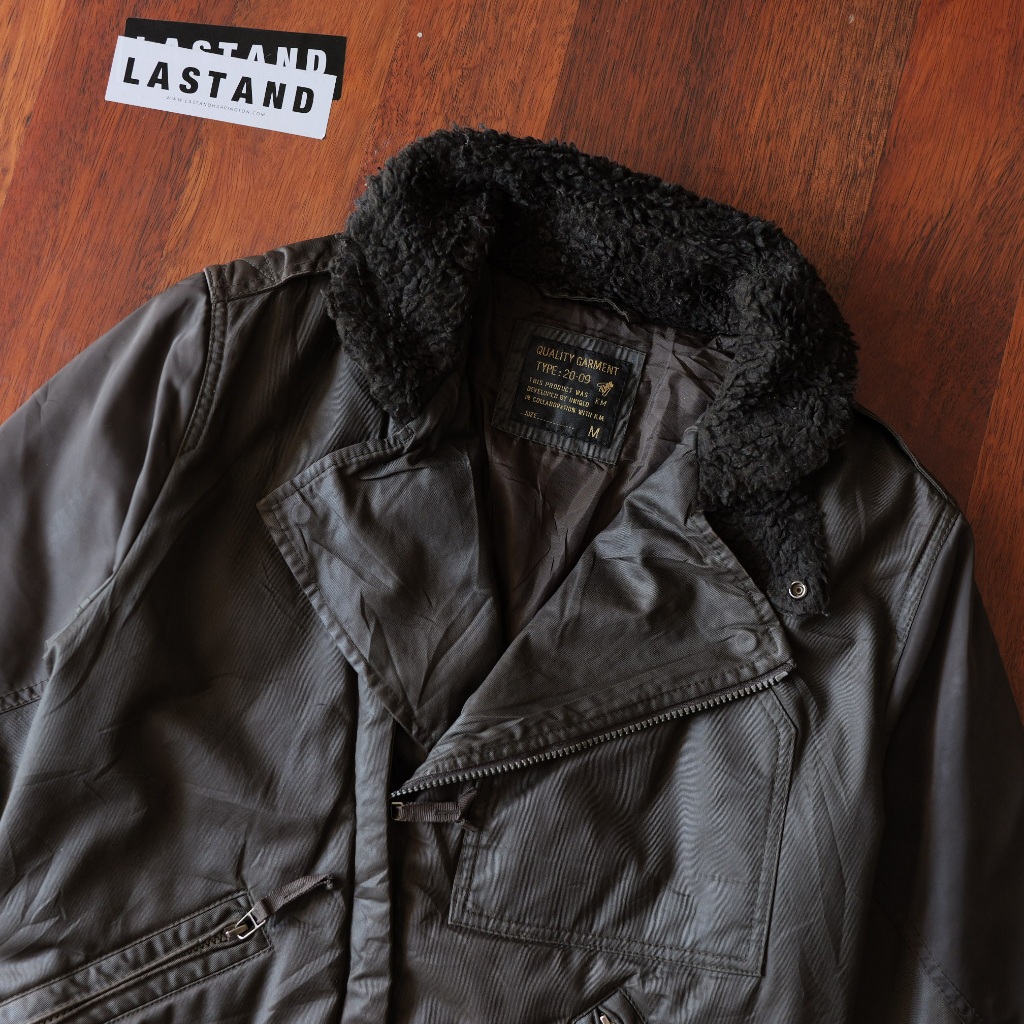 Jaket Uniqlo x Kminori Morishta Bomber Biker Jacket