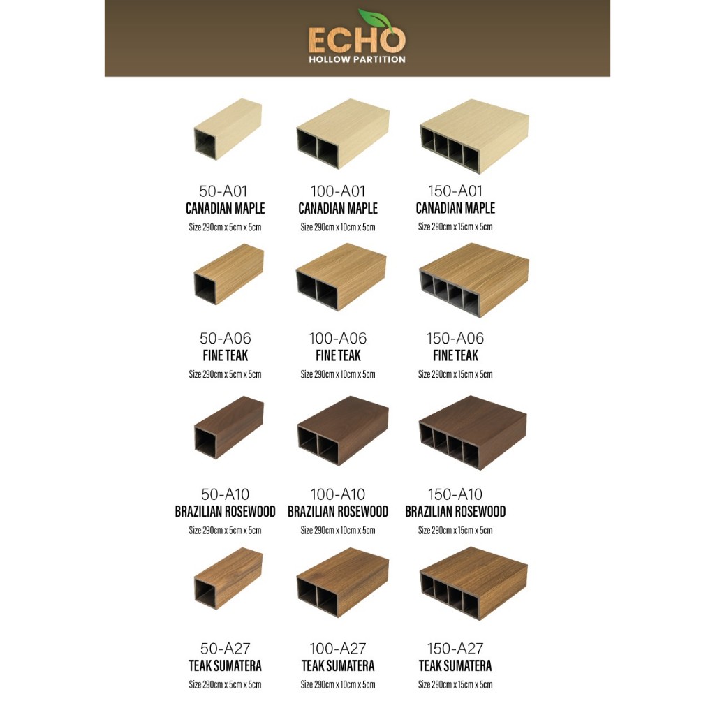Jual Echo Partisi Hollow / Kisi Kisi Pembatas Ruangan Interior Balok ...