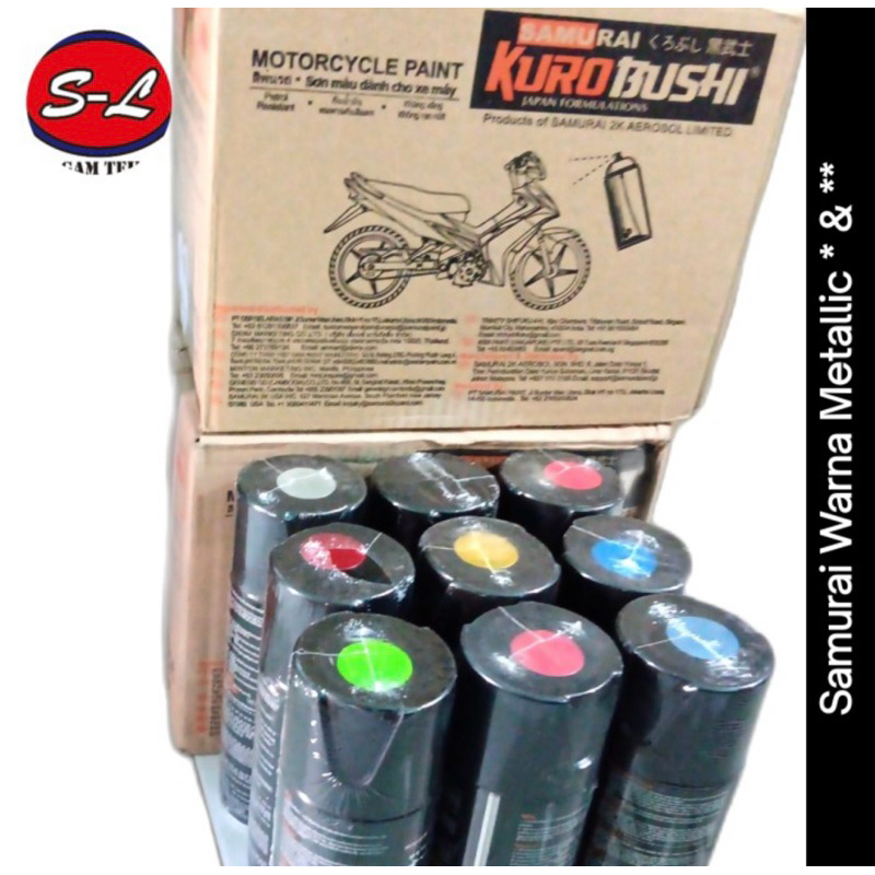 Jual SAMURAI Paint Cat Semprot Pylox Aerosol 400 cc Warna Motor Honda ...
