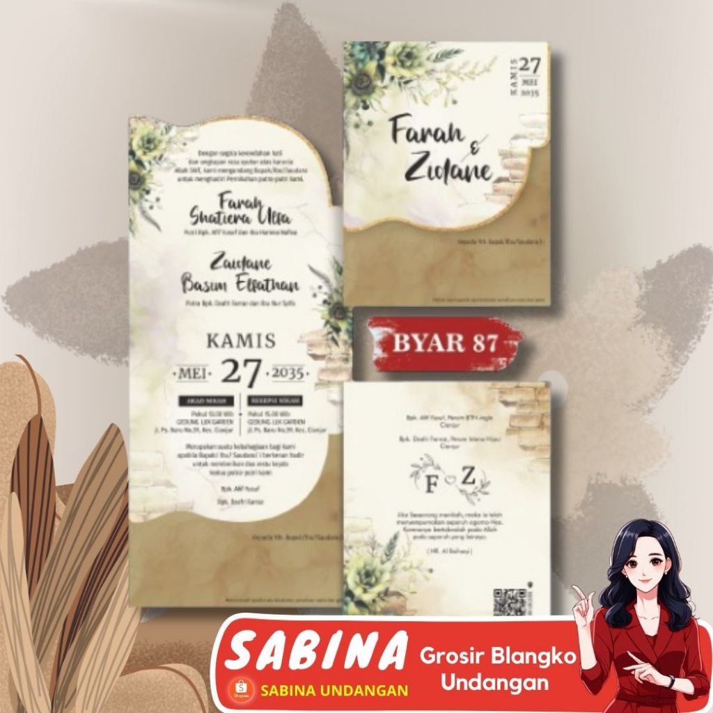 Jual BLANGKO UNDANGAN BYAR 87 | SABINA UNDANGAN FREE KATALOG DAN FILE ...