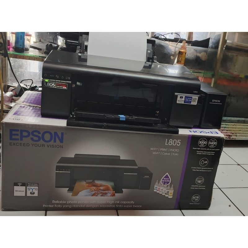 Jual printer color epson inkjet l805 cocok buat id card 6 warna kondisi ...
