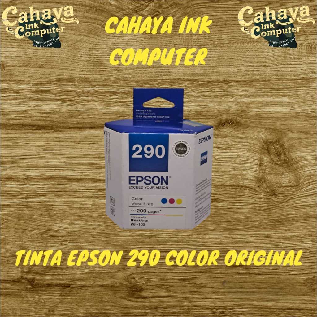 Jual Tinta Epson 290 Color Original For WF-100 | Shopee Indonesia