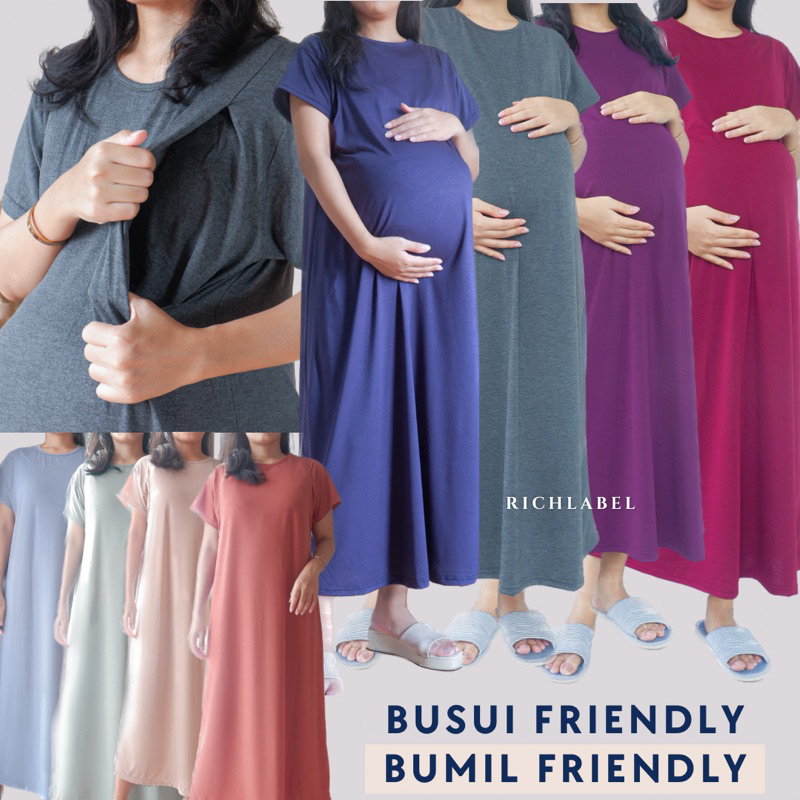 Jasmine Homedress Daster Menyusui Panjang Spandek
