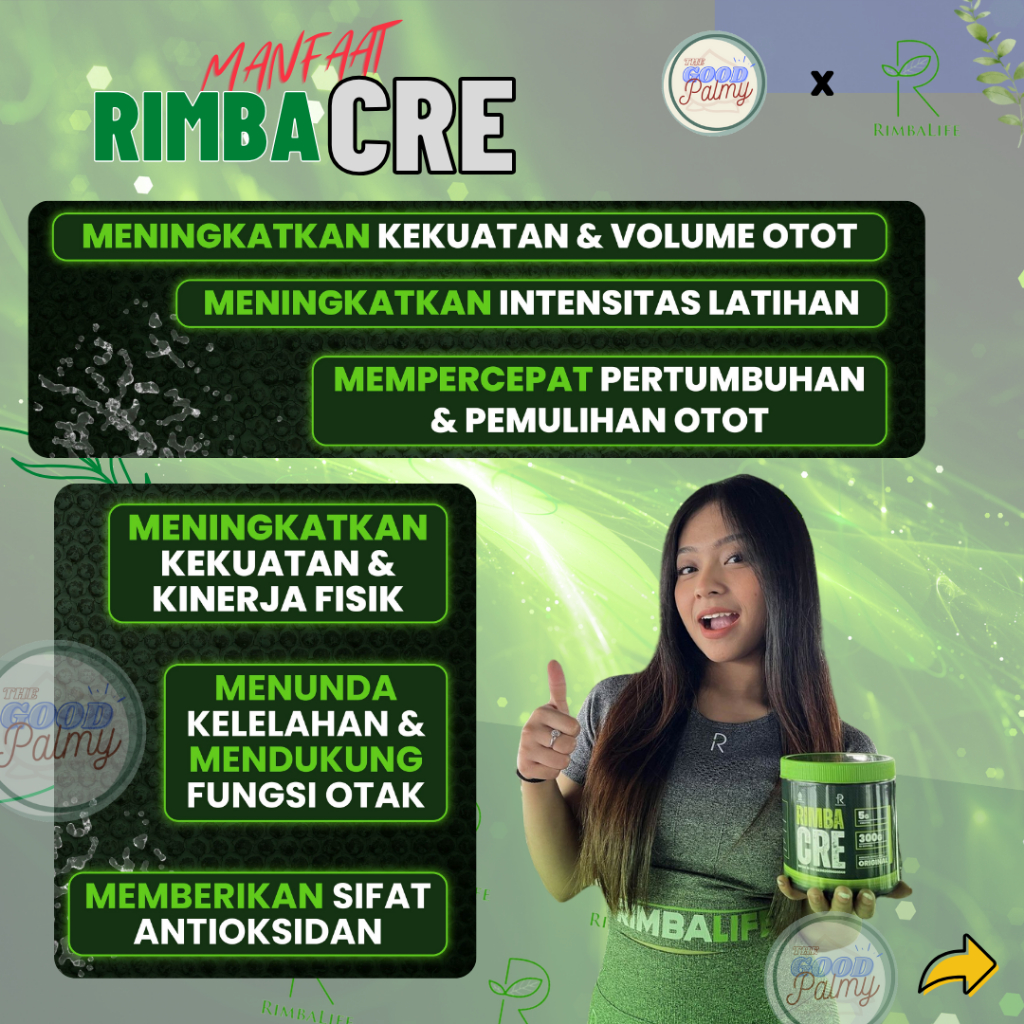 Jual Rimbalife RIMBA CRE Creatine Monohydrate 150 gram 30 serving BPOM ...