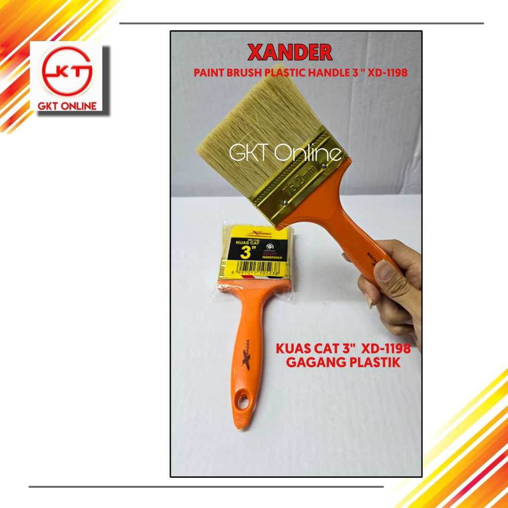 Jual Xander Kuas Cat Ukuran 3 Inch gagang plastik XD-1198 | Shopee ...