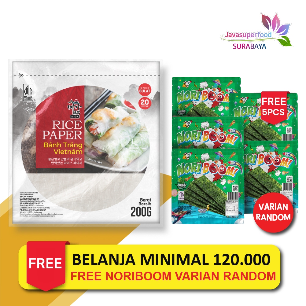 Jual Rice Paper Miga 200G / Banh Trang High Quality Rice Paper / Kulit ...