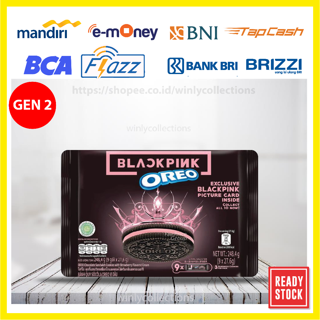 Jual EMONEY E TOLL DESAIN OREO BLACKPINK HITAM E MONEY MANDIRI GEN 2 ...
