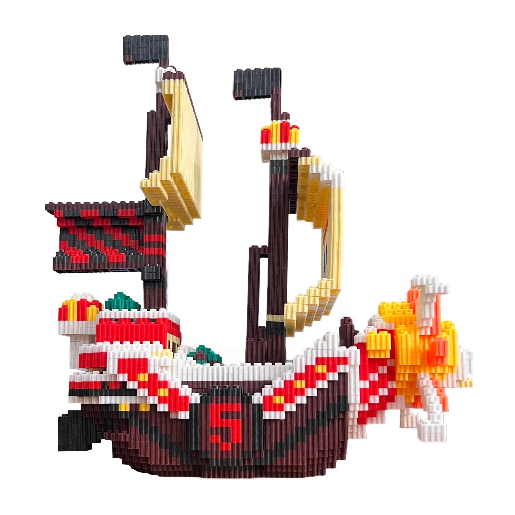 Jual Micro Block Kapal Thousand Sunny One Piece Luffy Mainan Figure ...