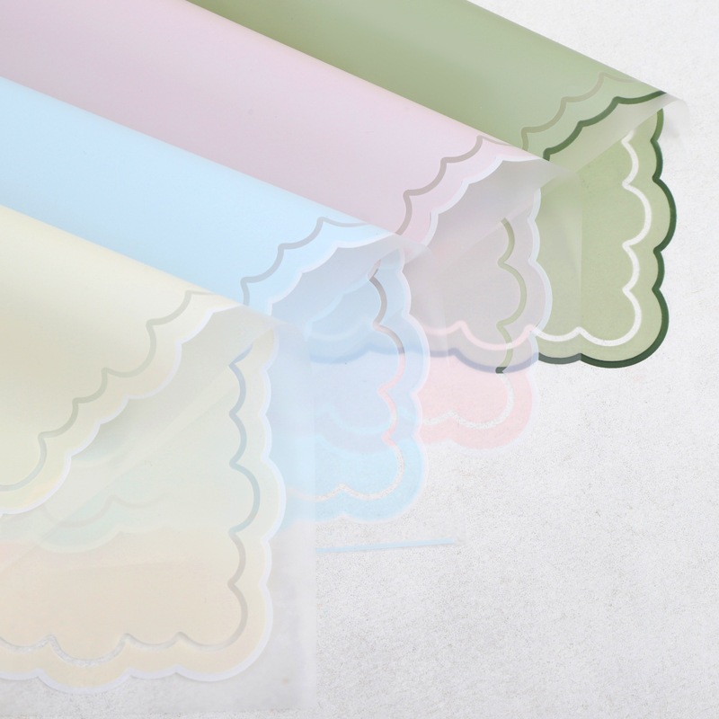 Jual Flower Wrapping Paper Varian List Cloud Awan Frame Transparan ...