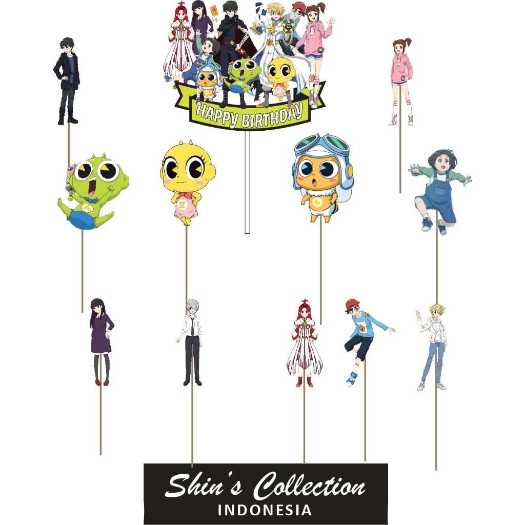 Jual Cake topper Shinbi the haunted house 1 set isi 12 pcs | Shopee ...