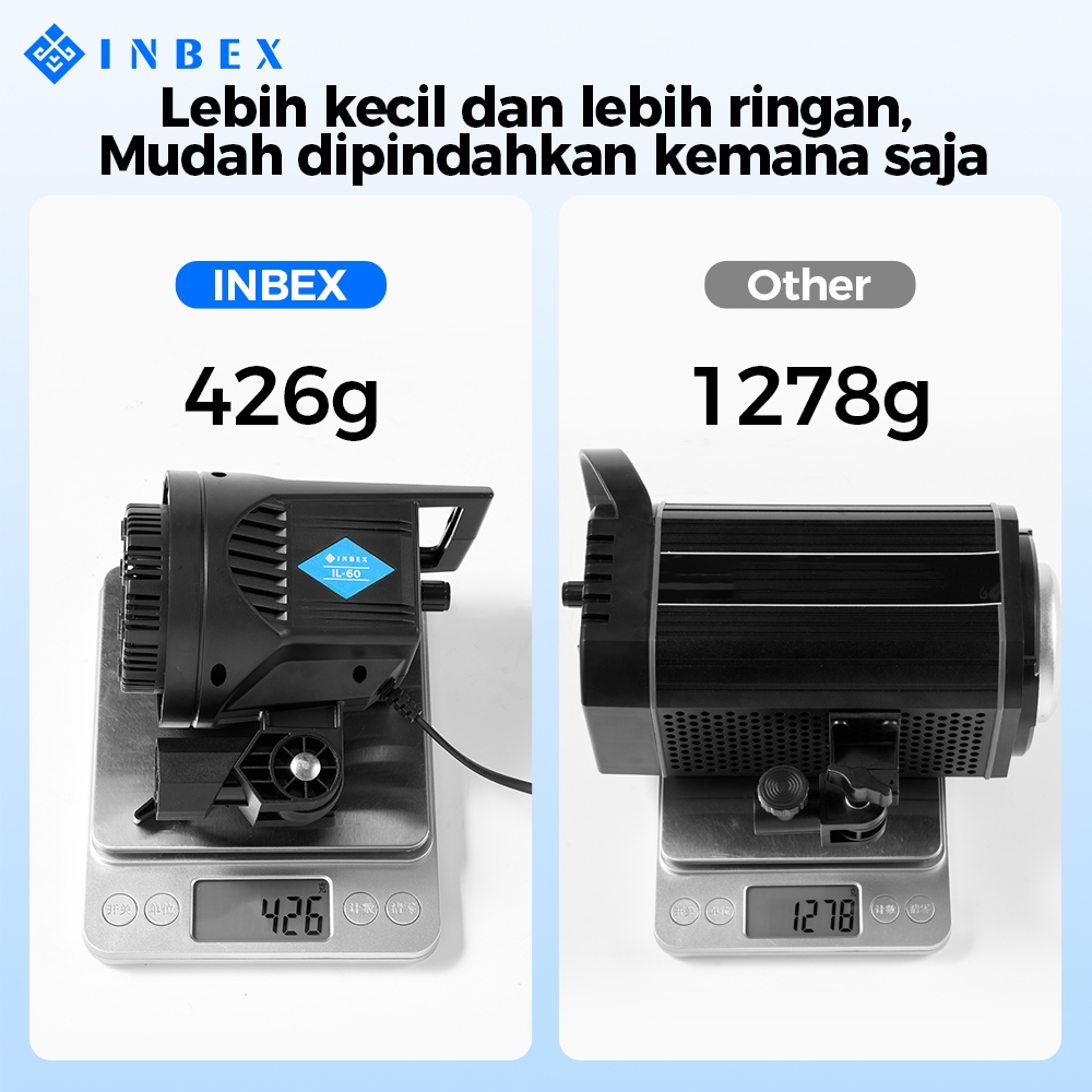 Jual INBEX IL60 Lighting Studio 60W Kecerahan Tinggi Kontent Kreator ...