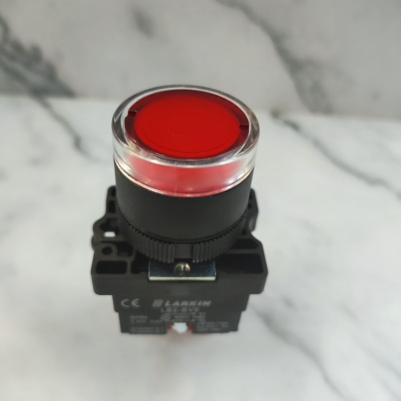 Jual Push BUTTON LED Illuminated Larkin RED GREEN YELLOW 220VAC LARKIN ...
