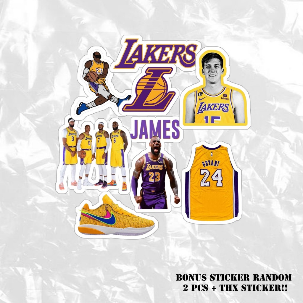 Jual STICKER BASKETBALL NBA, LOS ANGELES LAKERS EDITION, LAKERS STICKER ...