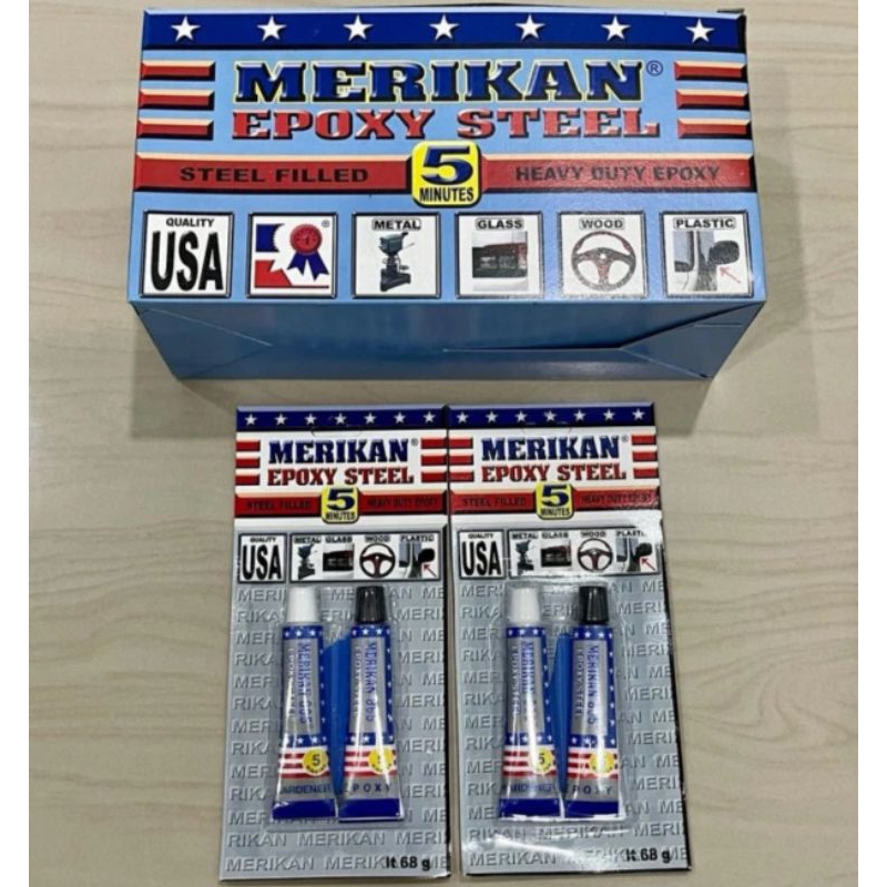 Jual lem 2 ton merikan 5menit lem epoxy steel lem besi serbaguna cepat ...