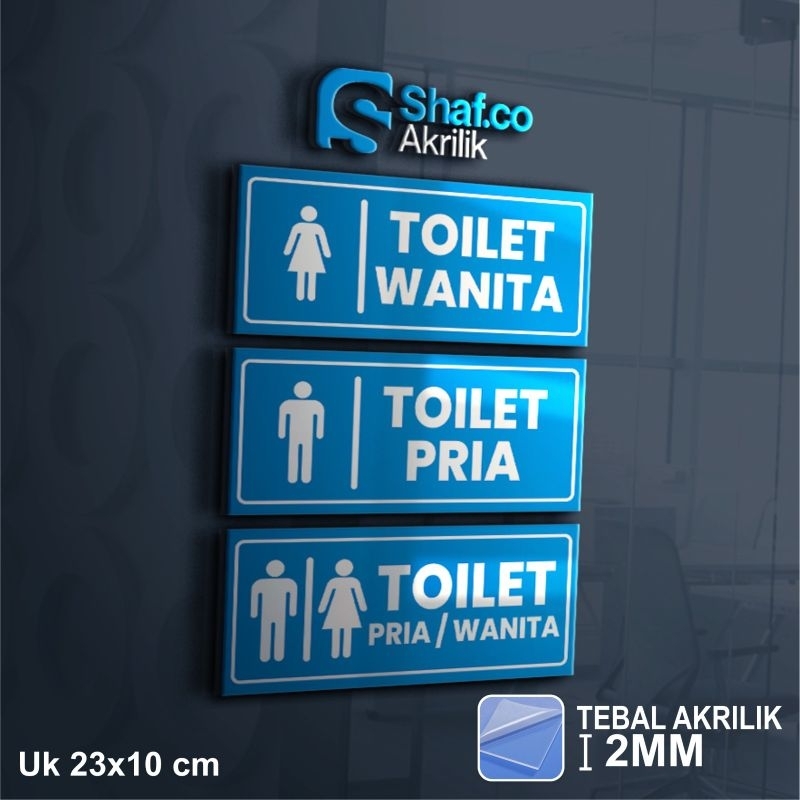Jual AKRILIK SIGN BOARD TOILET LANDSCAPE // ACRYLIC // RAMBU // // 2 MM ...