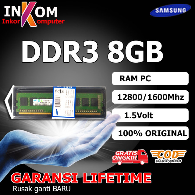 Jual RAM PC DDR3 8GB DDR3-12800 Shopee Indonesia