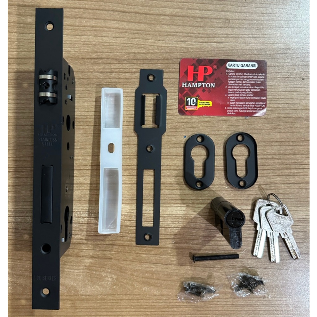 Jual MORTISE LOCK HAMPTON ECOSERIES MTS RL EC4085+DC60MM KK MATT BLACK ...