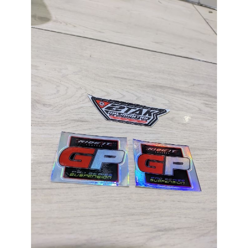 Jual stiker shock belakang ride it gp sepasang hlogram | Shopee Indonesia