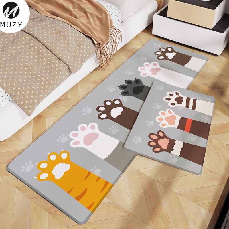 Fecialy 2 Piece Non Slip Kitchen Rug and Kitchen Mat Set